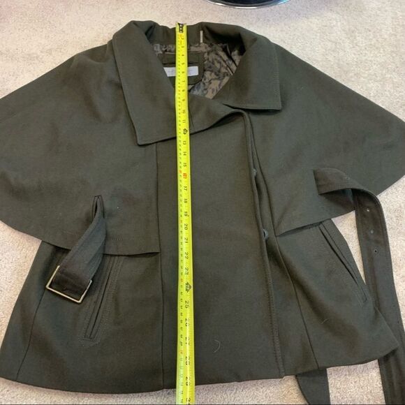 Andrew Marc Aerial Wool Capelet Jacket Green size 12 - Picture 12 of 13